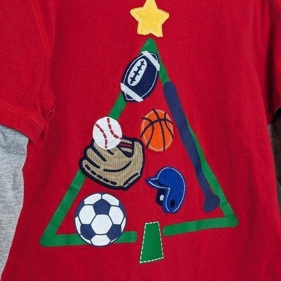 JK J. Khaki Sport Christmas Tree Applique Shirt 6 - Picture 3 of 4